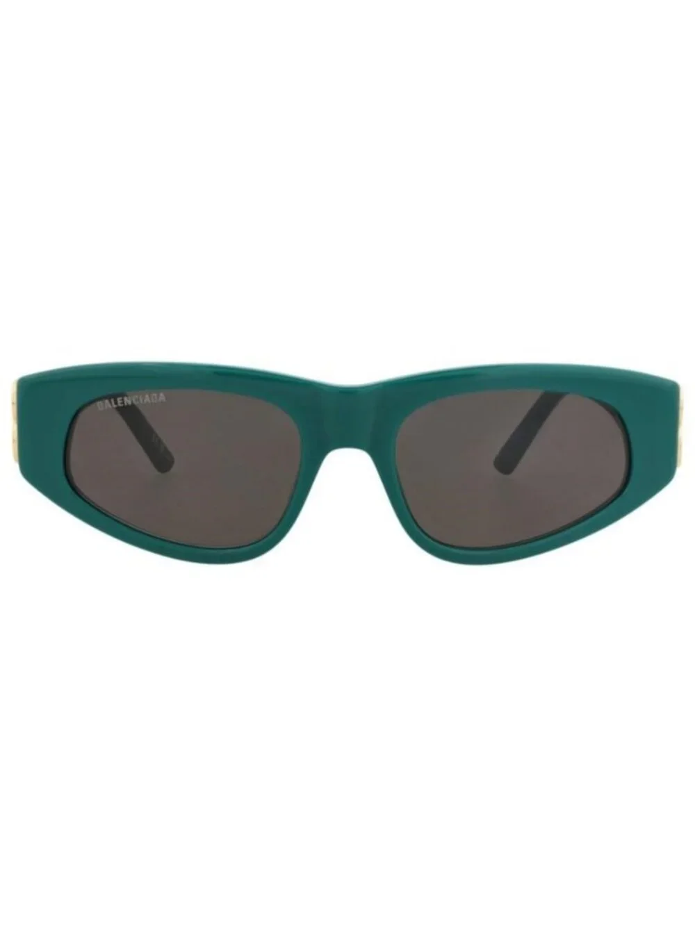 New Balenciaga Womens Cat Eye Green Gold Grey Fashion Designer Sunglasses